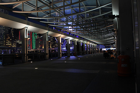 hong kong, central, pier, night view