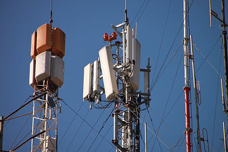 antenna, antennák, alap, épület, sejt, irányított, GSM