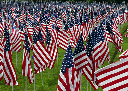 Αμερικανικές σημαίες, νεκροταφείο, Τάφοι, Βετεράνοι, ανάμνηση, νεκροταφείο, στρατιώτες
