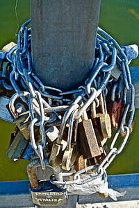 fechaduras, cadeados, segurança, Conectando, Secure