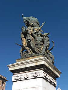 Roma, Italia, Monumento, escultura, arte, héroes, estatua de