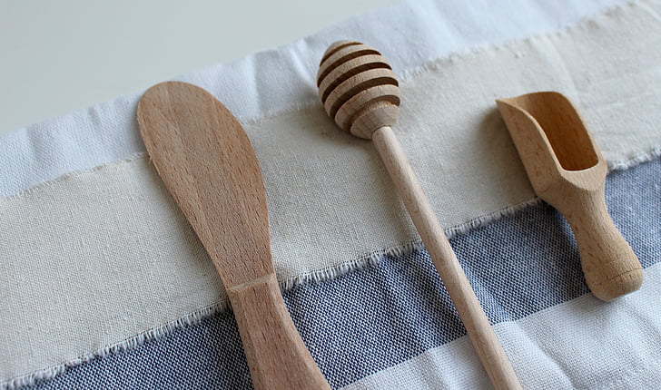 spoon, wood, wooden spoon, wooden cutlery, kitchen cutlery, kitchen, cutlery
