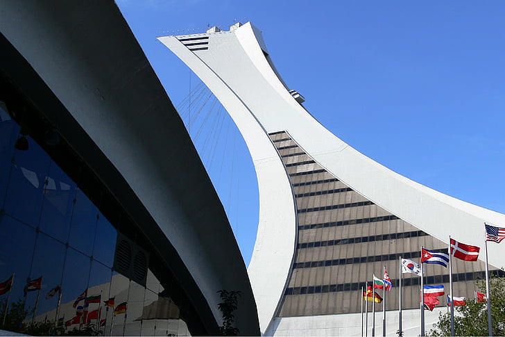 canada, montréal, biodome, olympic stadium, architecture, stadium