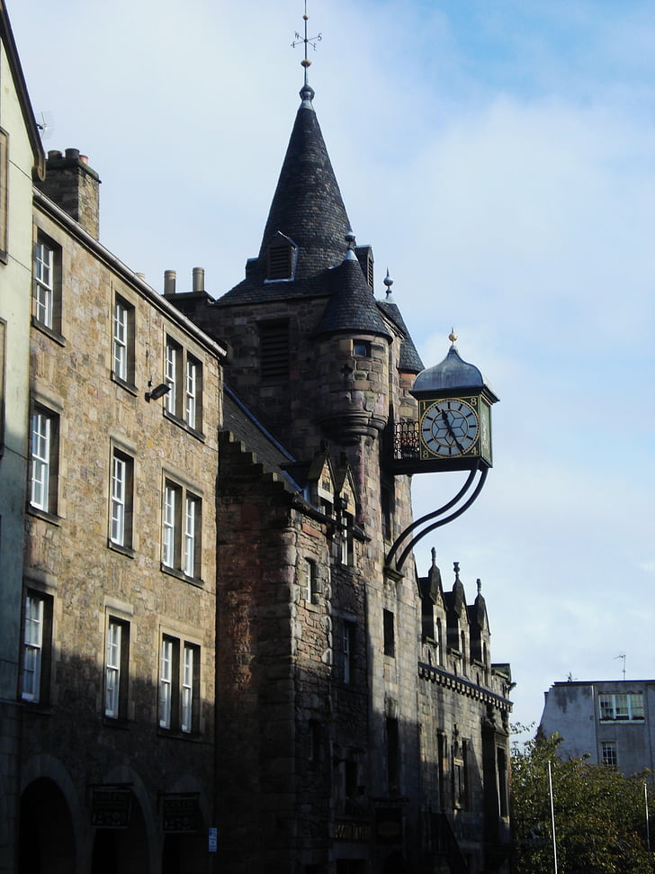 Skotland, bygning, ur, hjem, arkitektur, bygningens ydre, England