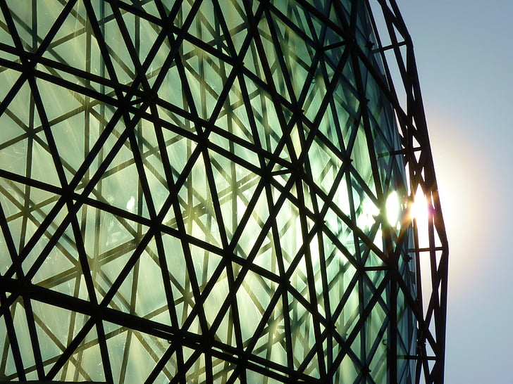 cúpula, vidre, cúpula de vidre, edifici, Dalí, Figueras, Espanya