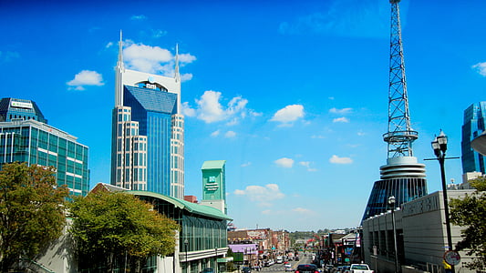 Nashville, Tennessee, Verenigde Staten, stad, Amerika, skyline, centrum