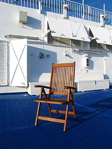 ferry, norröna, sun deck, chair, smyril line, north atlantic, iceland