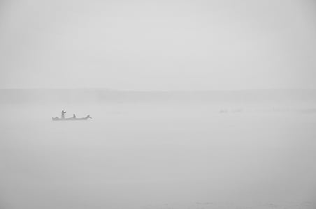 fishing, fog, mystery