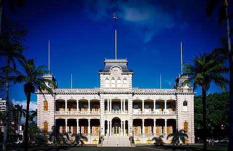 Honolulu, Havaji, : palača Iolani palace, mejnik, zgodovinski, zanimivosti, turizem