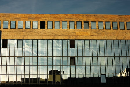 architettura, il mirroring, Hauswand, finestra, costruzione, struttura costruita, esterno di un edificio
