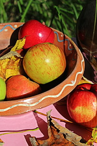 アップル, 鍋料理, ガーデン, 収穫, 秋, 気分, 装飾