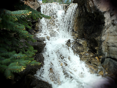 waterfall, water, nature, outdoors, rock, stream, landscape