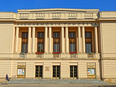 filharmonia pomorska, фронт, Архітектура, концертний зал, стовпці, фасад, екстер'єр