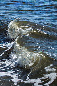 bølge, vann, sjøen, vannet, bølge-bevegelse, natur, blå