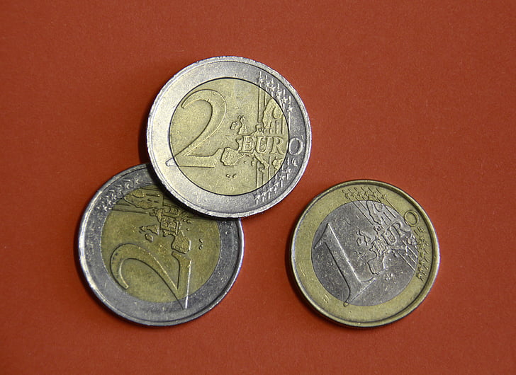 Euro, argent, pièces de monnaie, Finance, enregistrer, pièces en euro, trésorerie