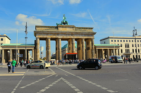 Berlin, landemerke, firspannet, arkitektur, berømte place, Brandenburger Tor, Europa