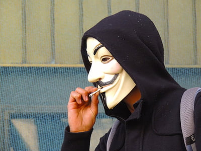匿名, マスク, 喫煙, 女性, イスラム教, 人