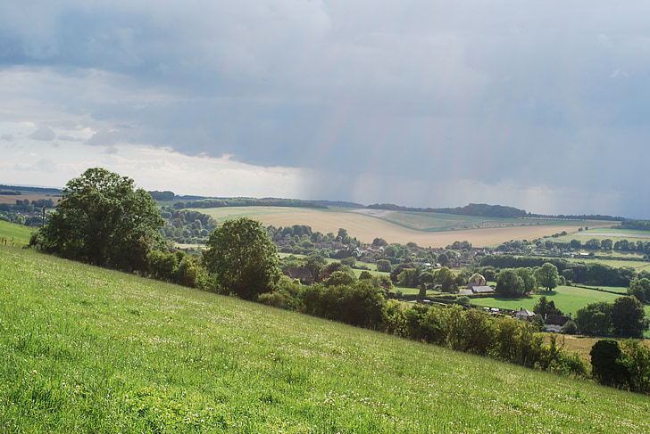 Уилтшир, сельской местности, облака, дождь, Шторм, пейзаж, Англия