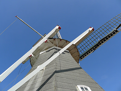 Rysumer mühle, Windmühle, Rysum, Norddeutschland, Krummhörn historisches Wahrzeichen, Ostfriesland, Ostfriesland