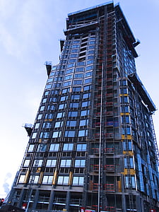 facade, skyscraper, shell, skyward, construction technology