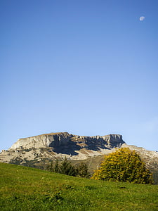 ifen alto, Alpine, Luna, cielo, Kleinwalsertal, schwarzwassertal, Austria