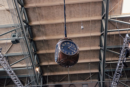 relógio, tempo, vintage, velho, hora, edifício, Seattle