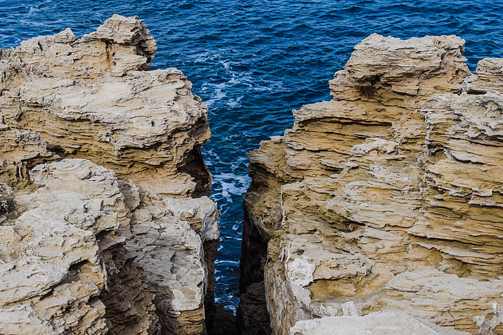 cyprus, cavo greko, rock, formation, erosion, geology, sea