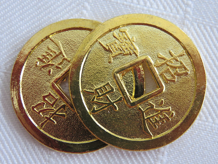 Glück, Münzen, Glücksmünzen, Chinesisches Neujahr, Fortune, Wohlstand, Fengshui