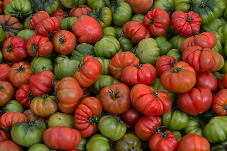 dārzeņi, tirgus kabīne, tomāti