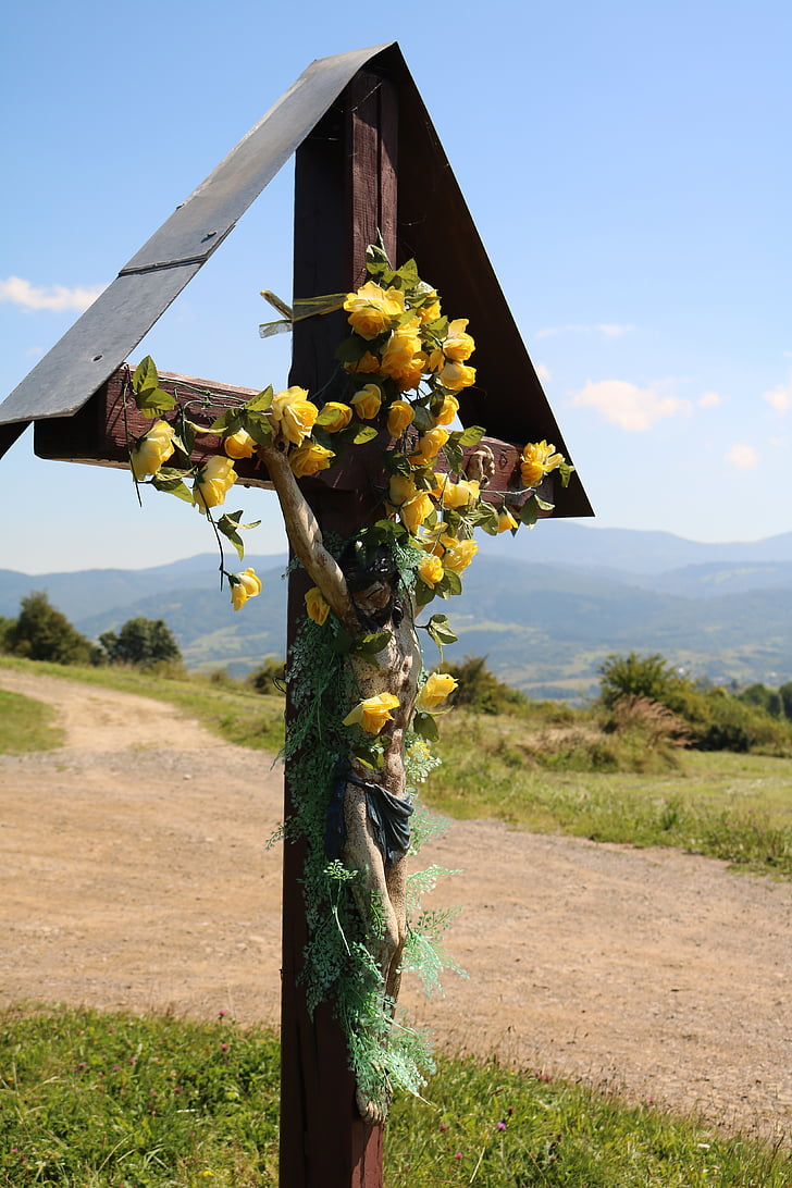Capella, Creu, muntanyes, cel, el camí, Senderisme, Polònia