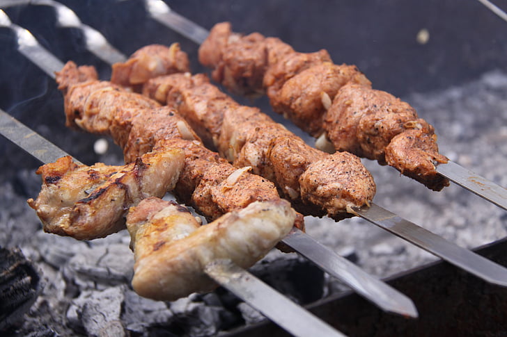 shish kebab, mat, picknick, grillen, BBQ, Mangal, spett