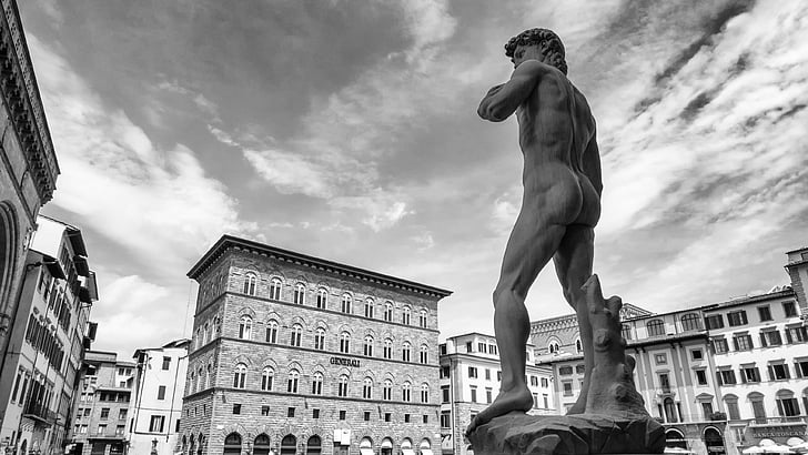 Michelangelo, David, Firenze, skulptuur, Itaalia, Statue, marmor