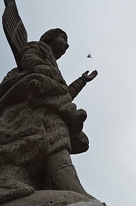 statue, angel, church