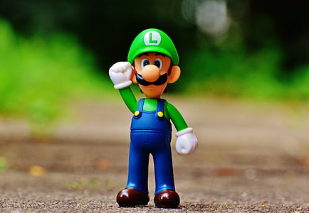 Luigi, Rysunek, Zagraj, Nintendo, Super, retro, Classic
