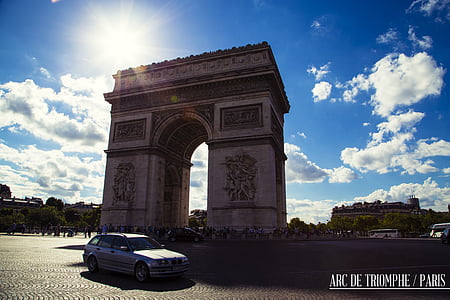 Paris, Frankrike, Triumfbuen, monument, arkitektur, turisme, historie