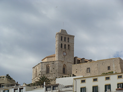 Vila franch, senas, ROM, laikrodžio bokštas, pastatas, akmenys, abatija