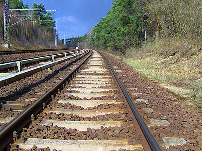 rail track, seemed, gleise, track bed, gravel, railway line, railroad track