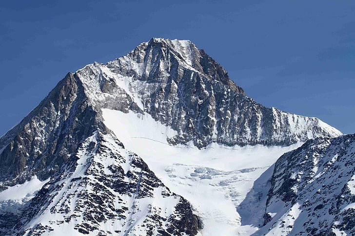 Bietschhorn, montanha, Valais, Alpina, neve, Suíça, Suisse