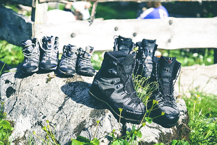 boots, footwear, rocks, shoes