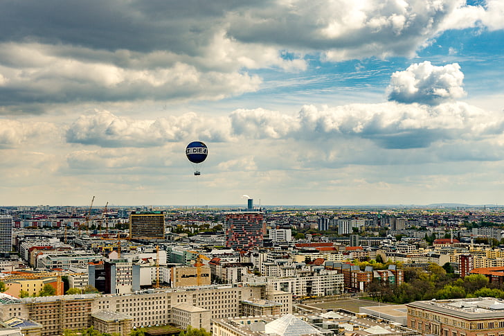 Берлін, Панорама, Потсдамська місце, капітал, хмарочос, kollhoff вежі, точка зору
