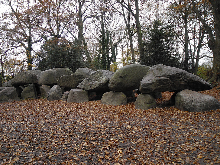 Dolmen, Drenthe, gamla tider, naturen, turism, Rock - objekt, sten - objekt