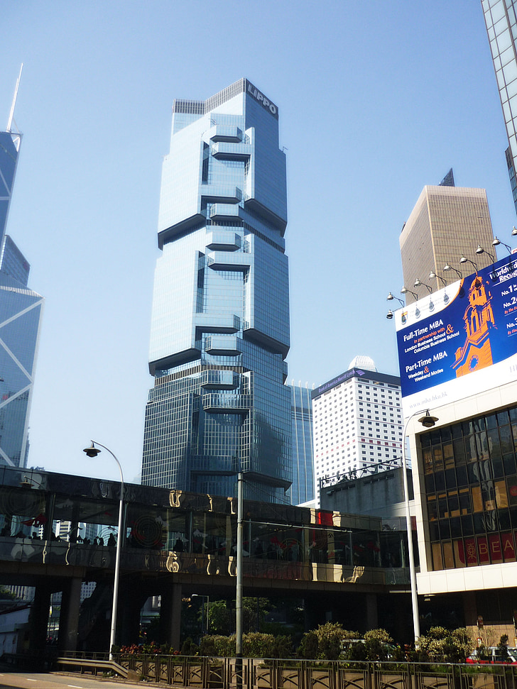 Hong kong, arkitektur, byggnad, skyskrapa, Lippo center