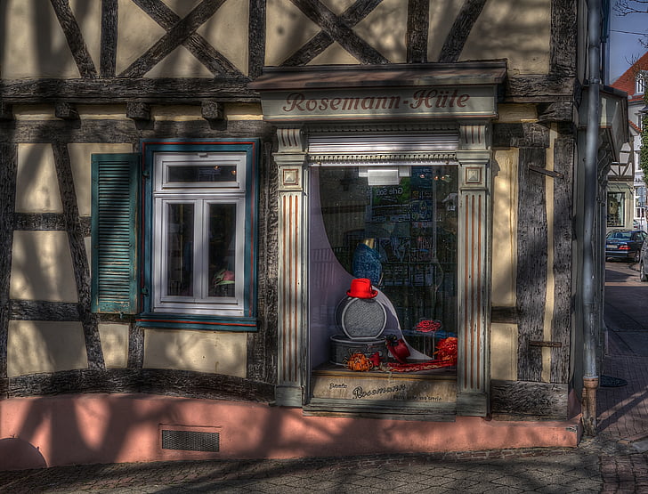 bad, homburg, building, architecture, historically, red hat, hdr
