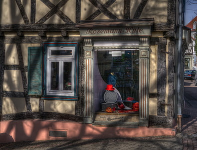 bad, homburg, building, architecture, historically, red hat, hdr