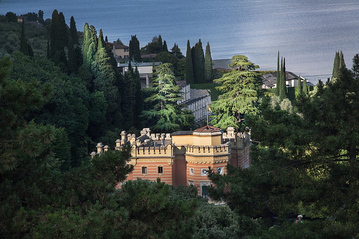 Villa, slott, drömhus, Hotel, Garda, sjön, Italien