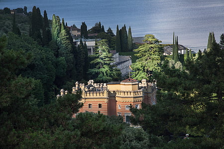 Βίλα, Κάστρο, το σπίτι των ονείρων, το ξενοδοχείο, Garda, Λίμνη, Ιταλία