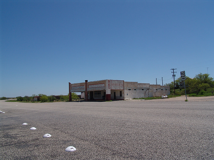 Route 66, Dryden, Texas, starožitnost, čerpací stanice, Spojené státy americké