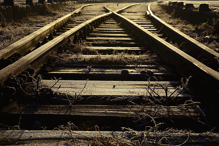 manier, tracks, licht, rails, de spoorwegen, spoorweg track, vervoer