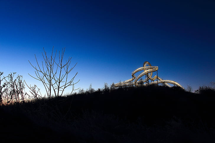 tiger and turtle, magic mountain, duisburg, landmark, stairs, looping, ruhr area