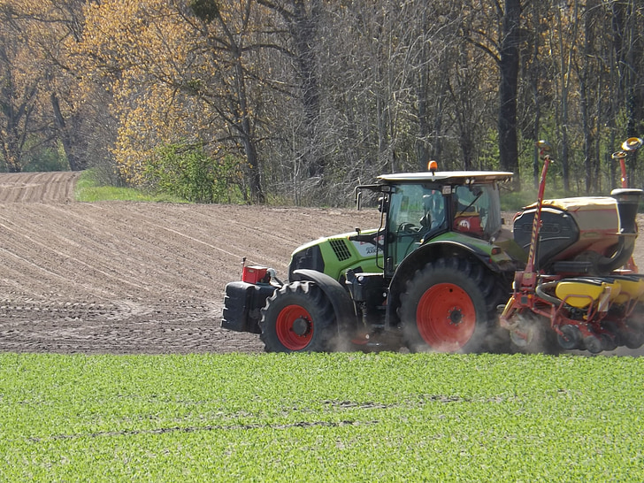 a mező, traktor, mezőgazdaság, mező-gazdasági, AXA, traktorok